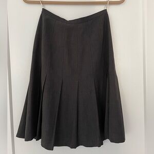Arden B Classic Dark Grey A-Line Pleated Skirt